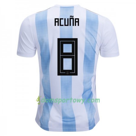 Koszulka Argentyna Acuna 8 Domowe Koszulki Piłkarskie Mistrzostwa Świata 2018